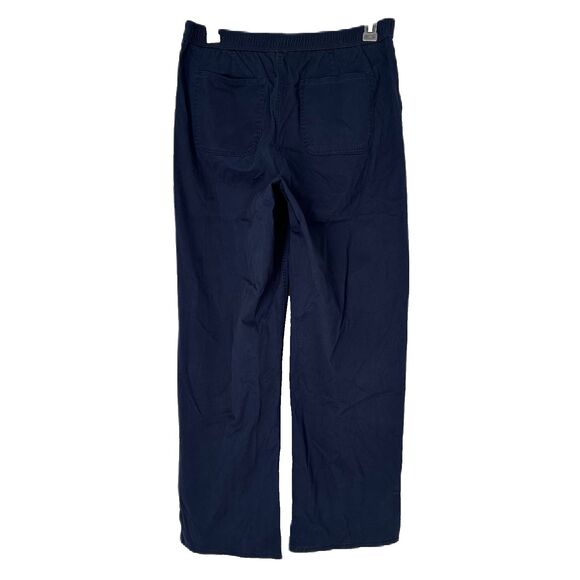 D&Co Pants Women M/L Navy Pullon Straight Leg Pocket Comfy Cottage Casual Office - Picture 2 of 11